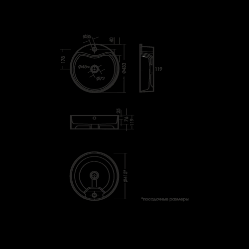 Раковина накладная Sanita Luxe Best Shelf 43 фото 3