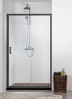 Дверь душевая Aquatek AQ ARI RA 10020BL (12020) 100, 120 профиль черный матовый