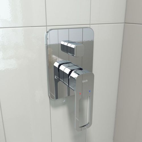 Смеситель скрытого монтажа с 2 выходами Iddis Slide хром фото 3