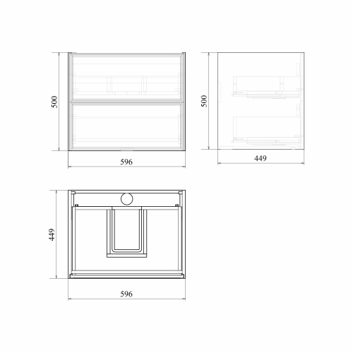 Тумба с раковиной Mirsant Dante 60, 80 подвесная, серая матовая фото 5