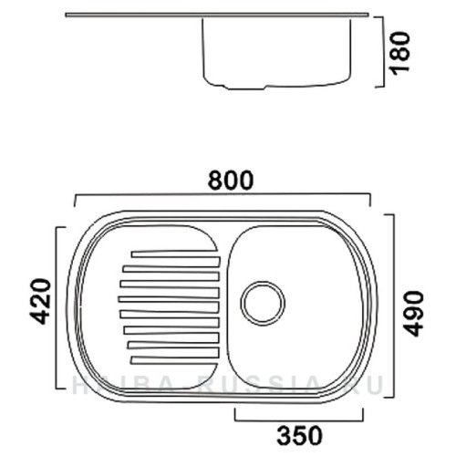 Кухонная мойка Haiba HB 4980 фото 2 Кухонная мойка Haiba HB 4980 фото 2