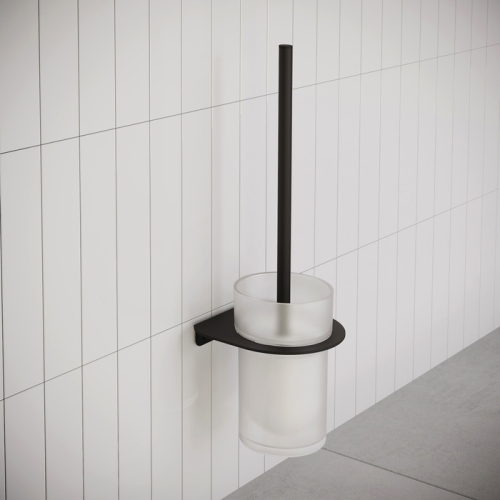 Щетка для унитаза подвесная Iddis Noa черный матовый фото 2