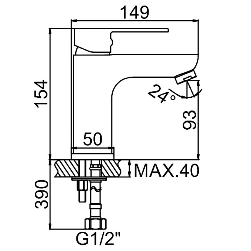 Смеситель на умывальник Ledeme L1010 хром фото 2