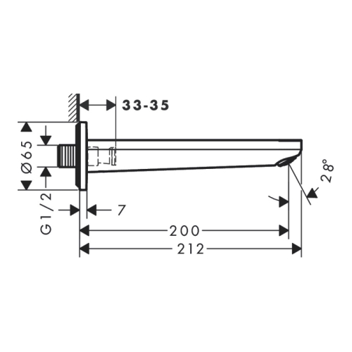 Излив для ванны Hansgrohe Rebris E 72431000 фото 2