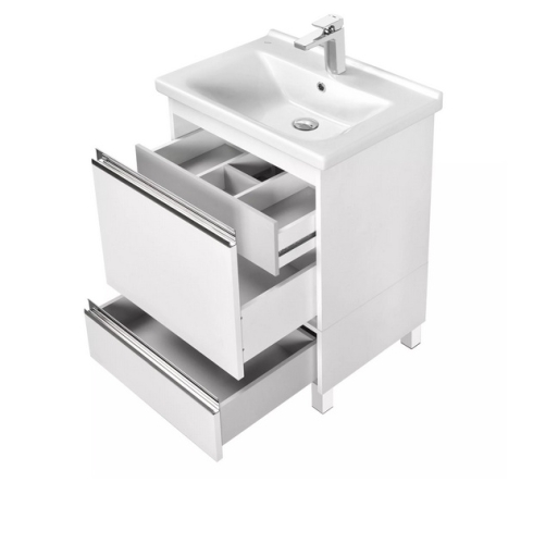 Тумба с раковиной Aquaton Капри 60, 80 Белый глянцевый фото 7