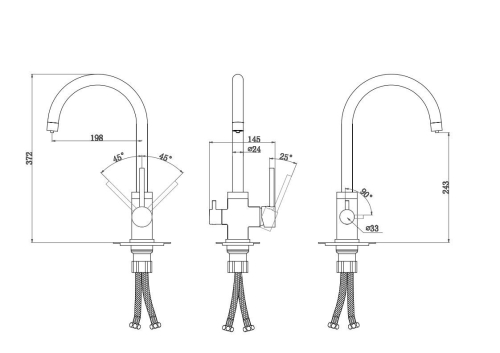 Смеситель для кухни с подключением фильтра Paulmark Essen (15 цветов) фото 2