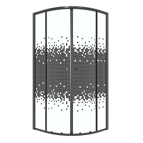 Душевое ограждение Niagara Эко/Eco NG-1003-14BLACK 80*80, стекло мозаика Душевое ограждение Niagara Эко/Eco NG-1003-14BLACK 80*80, стекло мозаика