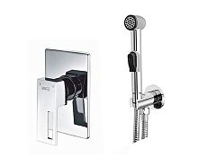 Смеситель с гигиеническим душем Wasserkraft Alme A01557 встраиваемый хром