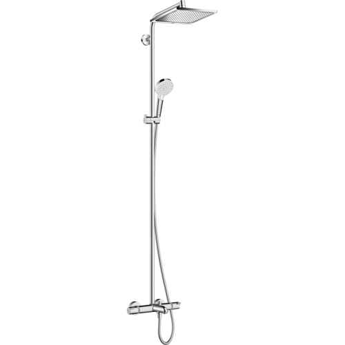 Душевая система с термостатом Hansgrohe CROMETTA E 240 1jet Showerpipe 27298000 хром Душевая система с термостатом Hansgrohe CROMETTA E 240 1jet Showerpipe 27298000 хром