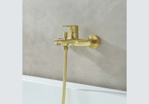 Смеситель для ванны Aquatek Ника AQ1840BG, золото шлифованное фото 3