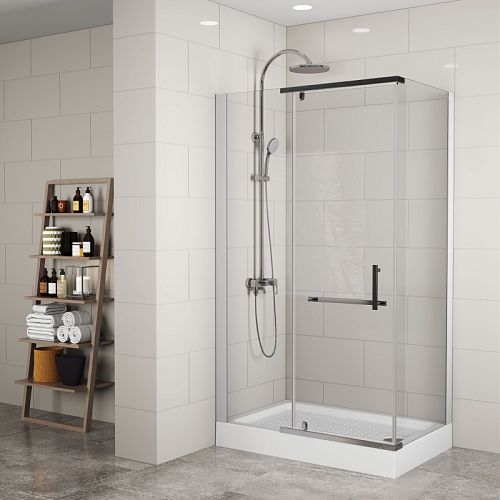 Душевое ограждение Mirsant Arena Square без поддона 120*80, 120*90 стекло прозрачное