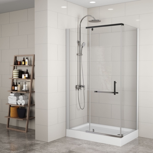 Душевое ограждение Mirsant Arena Square без поддона 120*80, 120*90 стекло прозрачное