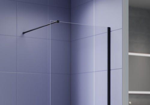 Душевая перегородка Aquatek AQ.WI.1BL 90, 100, профиль черный матовый фото 2 Душевая перегородка Aquatek AQ.WI.1BL 90, 100, профиль черный матовый фото 2