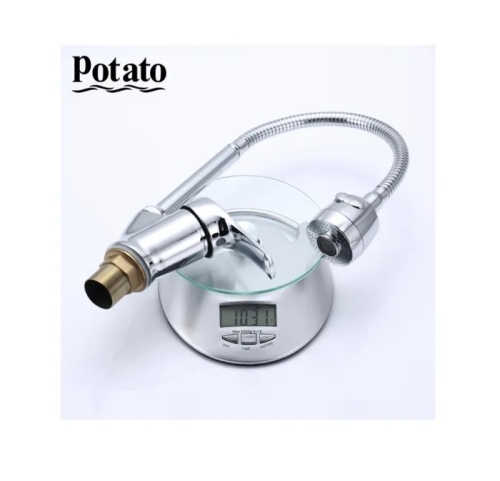 Смеситель для кухни с гибким изливом Potato P5813 хром фото 6