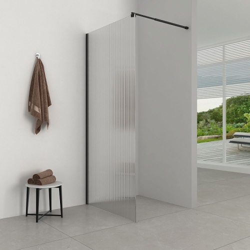 Душевая перегородка Loranto Walk-in CS-Z02B 90, 100, 110, 120, 130*200 профиль черный матовый фото 4
