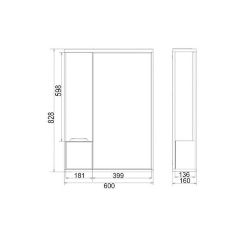 Зеркальный шкаф Мирсант Soho 60, 80, 100 белый фото 2