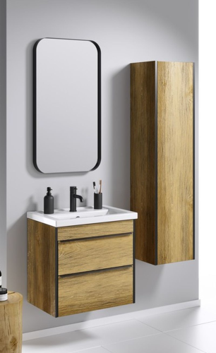 Зеркало Aqwella RM0205BLK 50*90 в черной раме фото 2