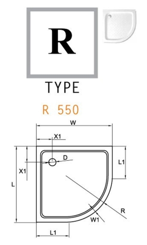 Поддон акриловый CEZARES TRAY-R-15-W 85*85 90*90 95*95 100*100 фото 3