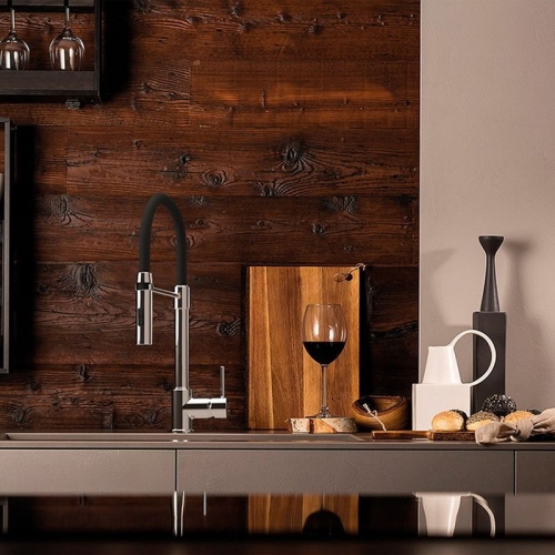 Смеситель для кухни Paini Cox гибкий излив черный фото 3