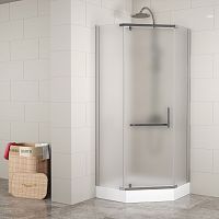 Душевое ограждение Mirsant Arena Pentagon 90*90 без поддона, стекло матовое