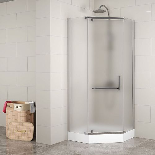 Душевое ограждение Mirsant Arena Pentagon 90*90 без поддона, стекло матовое