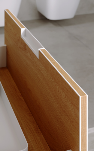 Тумба с двумя раковинами Aqwella Accent 120 подвесная дуб золотой фото 6