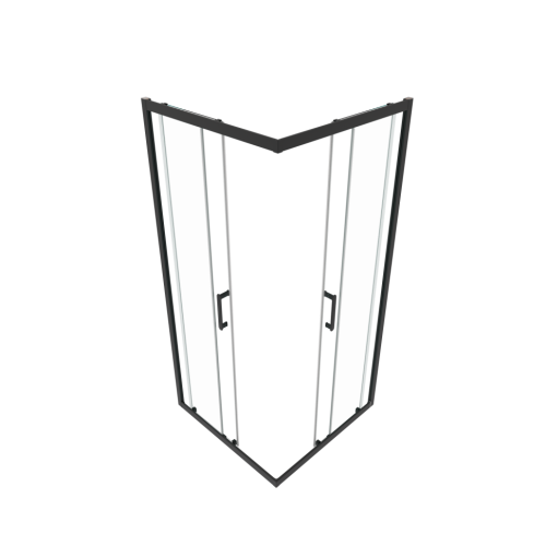 Душевое ограждение Triton Фикс-Блэк 80*80, 90*90, 100*100 стекло прозрачное 6мм фото 3