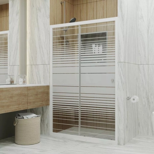 Душевая дверь Triton Слайд 100, 120 стекло Полосы фото 2