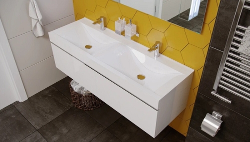 Тумба с умывальником Velvex Pulsus 140 белая фото 8