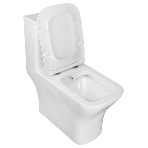 Унитаз-моноблок напольный безободковый Azario Lodi AZ-8617B с функцией биде фото 3