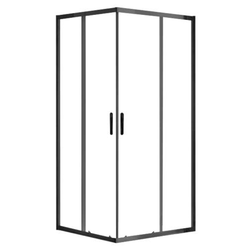 Душевое ограждение Azario Milton 90*90, 100*100 без поддона, профиль черный фото 2