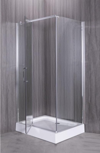 Душевое ограждение ESBANO 100*80, 120*80 ES-8190(8180) стекло прозрачное, низкий поддон фото 2