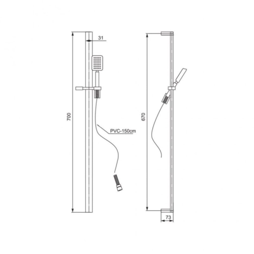 Душевой гарнитур Paini Ravena RVCR121 фото 3