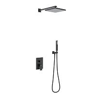 Душевой комплект Berges Ventas 2S BLACK 073002, черный матовый