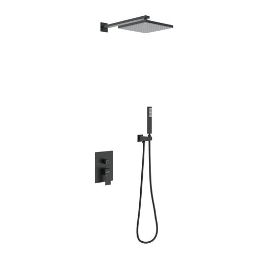 Душевой комплект Berges Ventas 2S BLACK 073002, черный матовый
