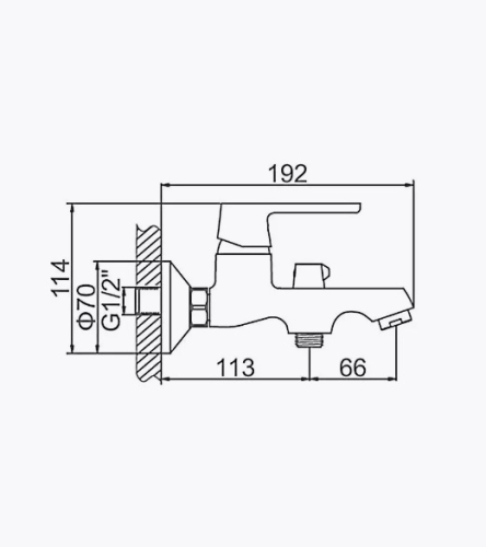 Смеситель для ванны Ledeme L3277W белый фото 2