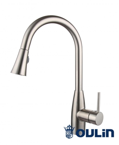Смеситель для для кухни OULIN OL-8016 нержавеющая сталь 