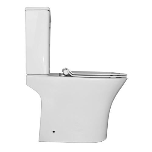 Унитаз напольный безободковый Azario Fretta Round AZ-1217 + AZ-1216 с сидением микролифт, смыв Geberit фото 7