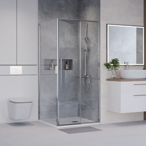 Душевое ограждение Niagara Нова/Nova NG-64-9A-A80-34 90*80,стекло прозрачное фото 2 Душевое ограждение Niagara Нова/Nova NG-64-9A-A80-34 90*80,стекло прозрачное фото 2