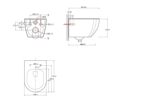 Унитаз подвесной безободковый Aquatek Европа AQ1190T-00, сиденье с м/л смыв Tornado фото 4