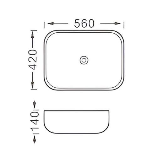 Раковина накладная Aquatek AQ5526-MB 56*42*14, черный матовый фото 2