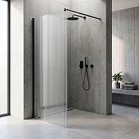 Душевая перегородка Loranto Walk-in CS-Z02B 90, 100, 110, 120, 130*200 профиль черный матовый