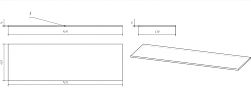 Столешница для тумбы Cersanit Moduo 140 дуб фото 5