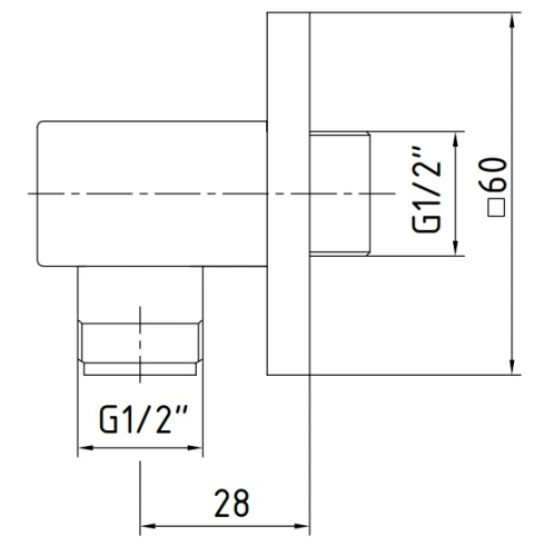 Шланговое подключение E.C.A 102126388C1EX черный матовый фото 2