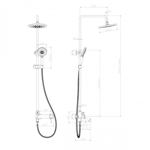 Душевая система Lemark Minima LM3862C хром фото 2