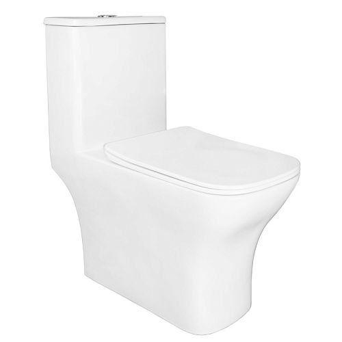 Унитаз-моноблок напольный безободковый Azario Lodi AZ-8617B с функцией биде