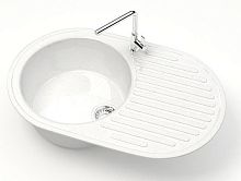 Кухонная мойка Glanz Наоми L11 720x455x190 глянец белый