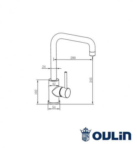 Смеситель для для кухни OULIN OL-8019 нержавеющая сталь фото 2