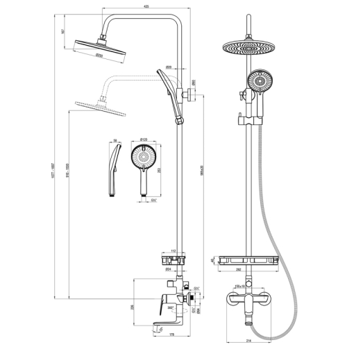 Душевая система Lemark Verba LM11462C хром фото 2