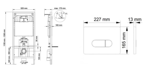 Инсталяция Berges Wasserhaus NOVUM D1 D3 D5 D7 кнопка хром, белая, чёрная, хром глянец/белая фото 8
